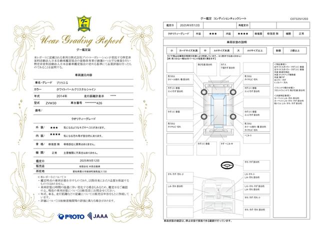 車両状態評価書