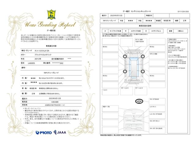 車両状態評価書
