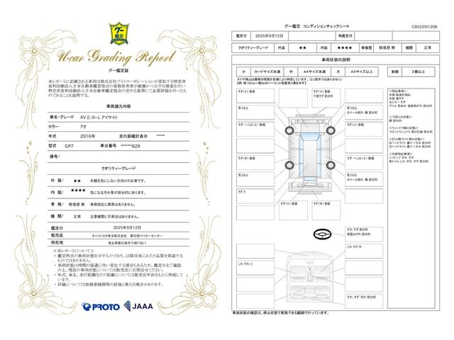 車両状態評価書