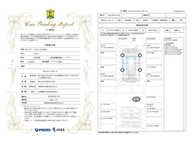 車両状態評価書