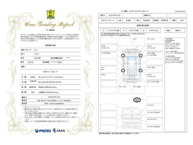 車両状態評価書
