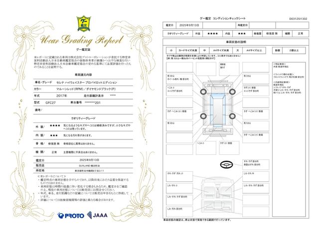 車両状態評価書