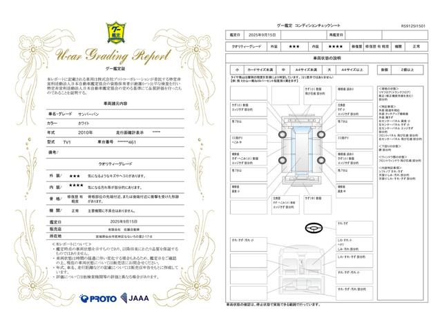 車両状態評価書