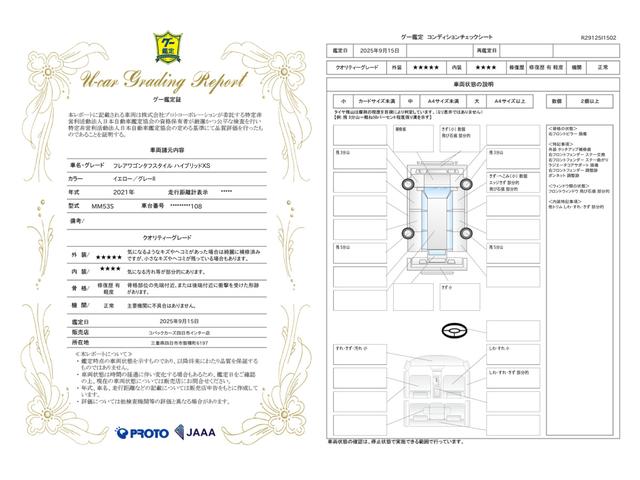 車両状態評価書