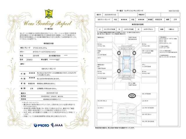 車両状態評価書