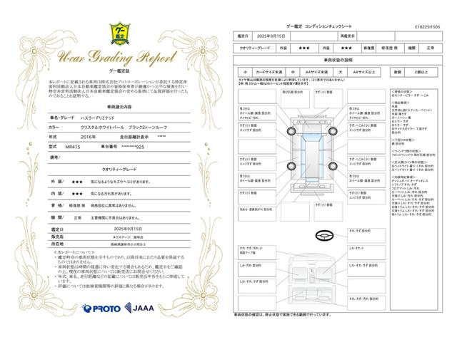 車両状態評価書