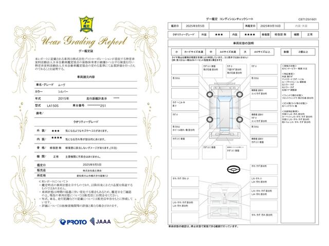 車両状態評価書
