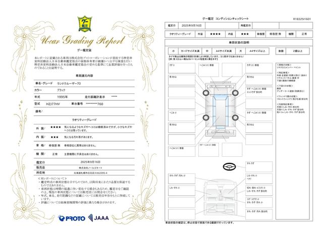 車両状態評価書