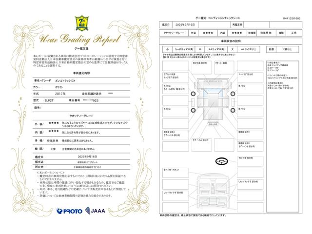 車両状態評価書