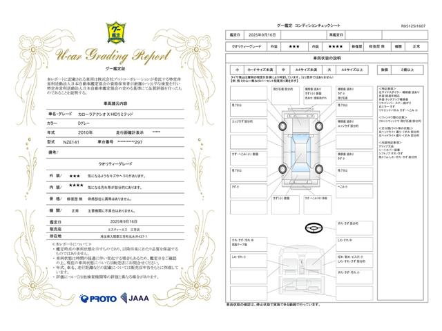 車両状態評価書