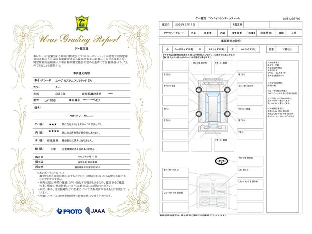 車両状態評価書