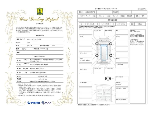 車両状態評価書