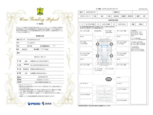 車両状態評価書