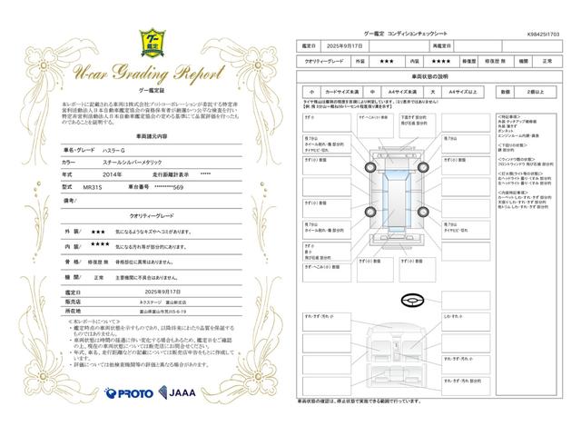 車両状態評価書