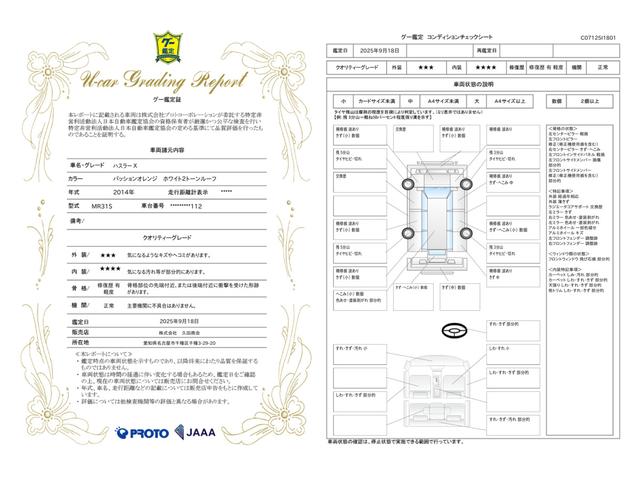 車両状態評価書
