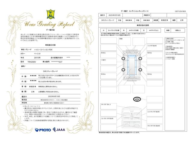 車両状態評価書