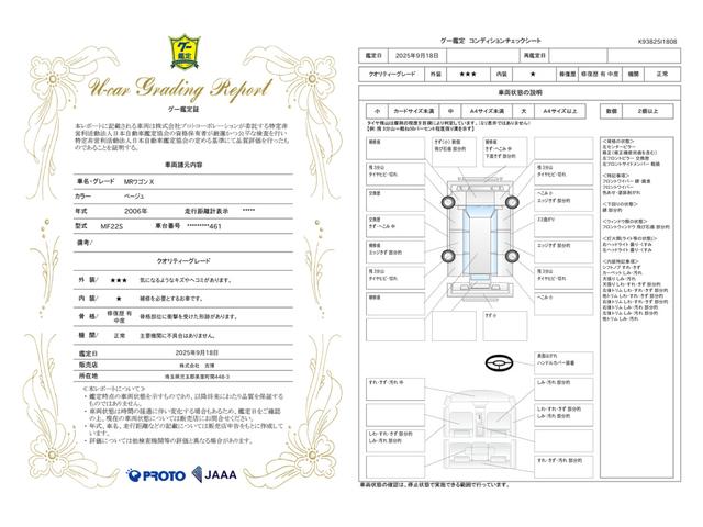 車両状態評価書