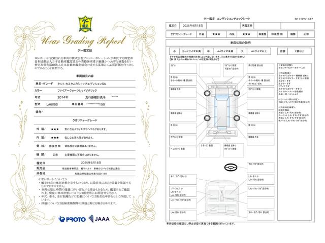 車両状態評価書