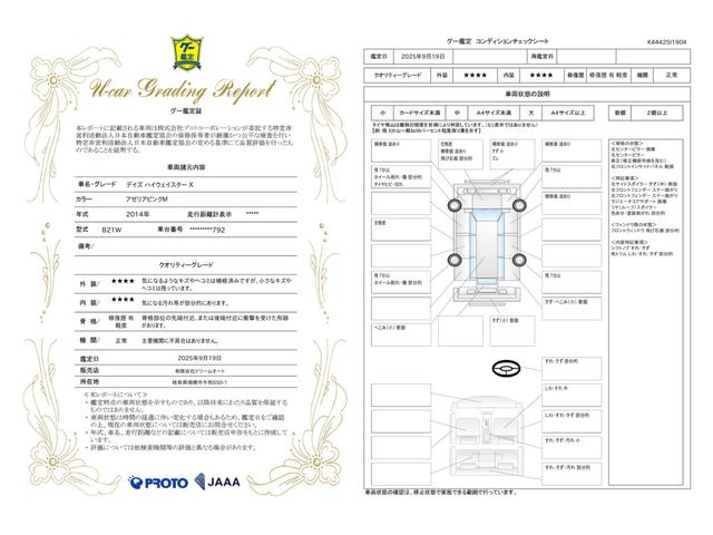 車両状態評価書