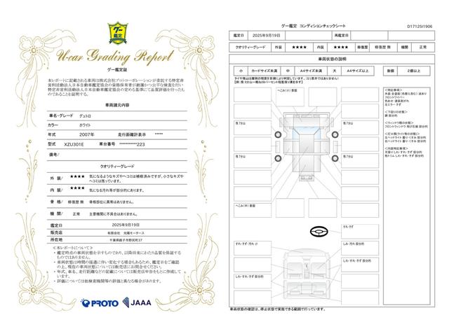 車両状態評価書