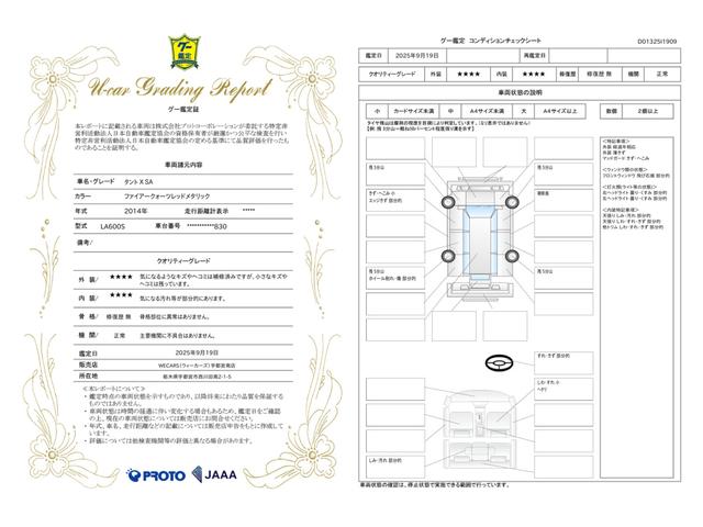 車両状態評価書