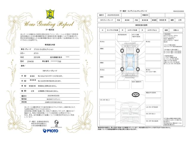 車両状態評価書