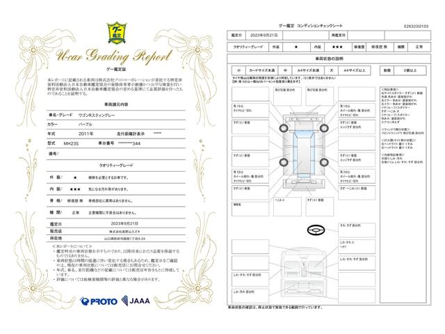 車両状態評価書