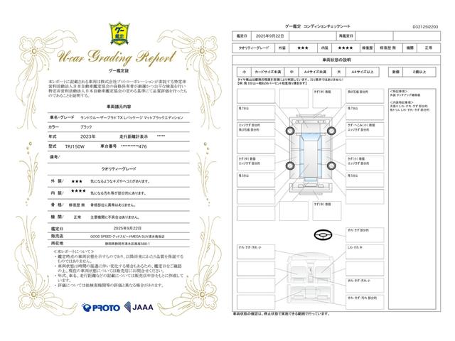 車両状態評価書