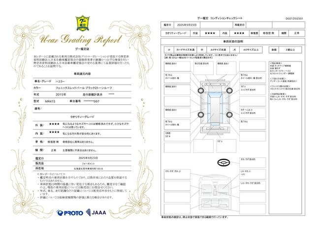 車両状態評価書
