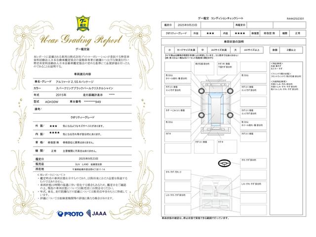 車両状態評価書