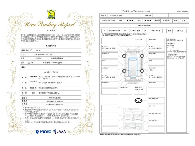 車両状態評価書