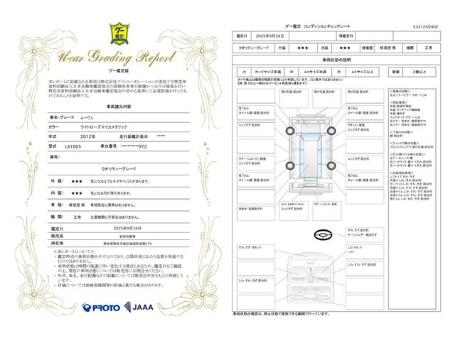 車両状態評価書