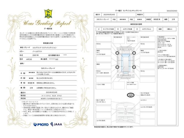車両状態評価書