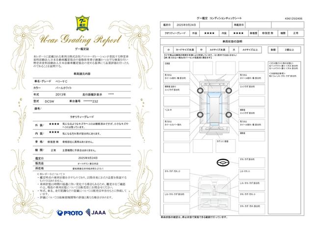 車両状態評価書