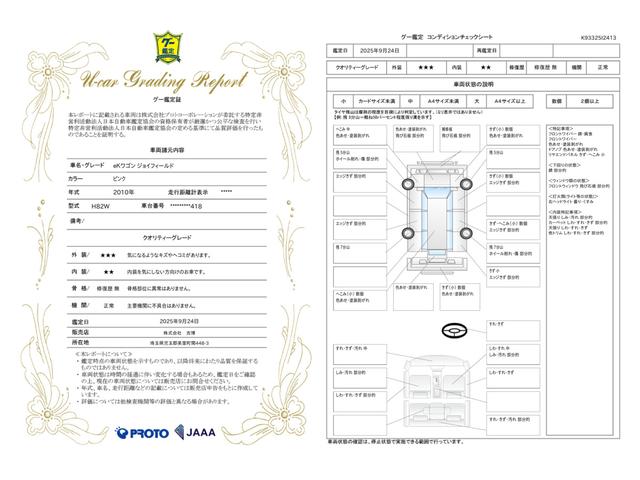 車両状態評価書