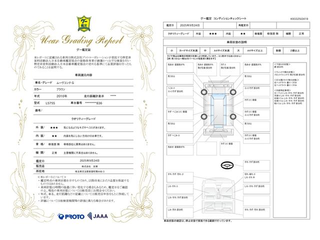 車両状態評価書