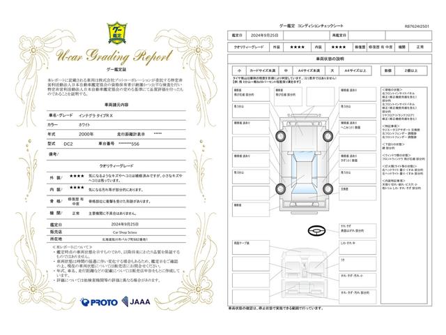 車両状態評価書