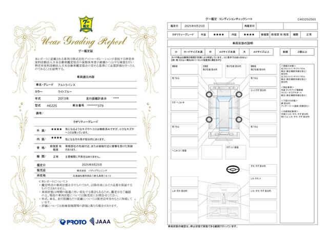 車両状態評価書