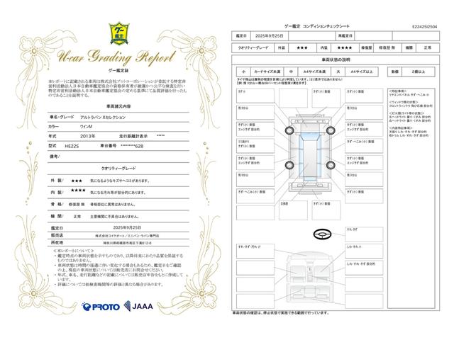 車両状態評価書