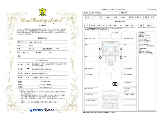 車両状態評価書