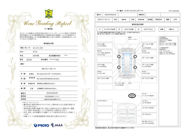 車両状態評価書