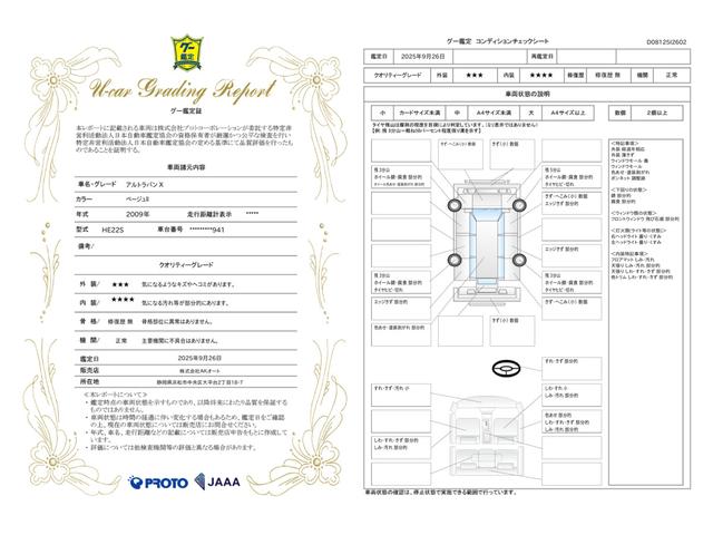 車両状態評価書