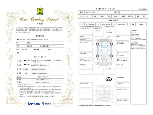 車両状態評価書