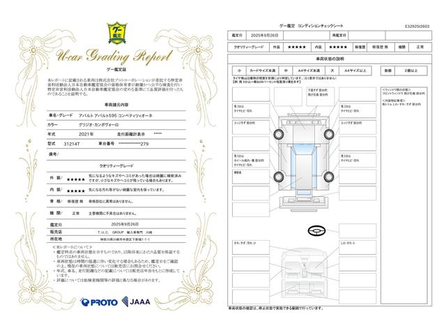 車両状態評価書