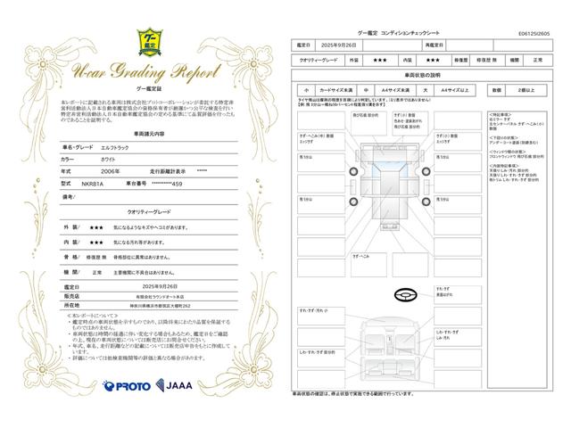 車両状態評価書