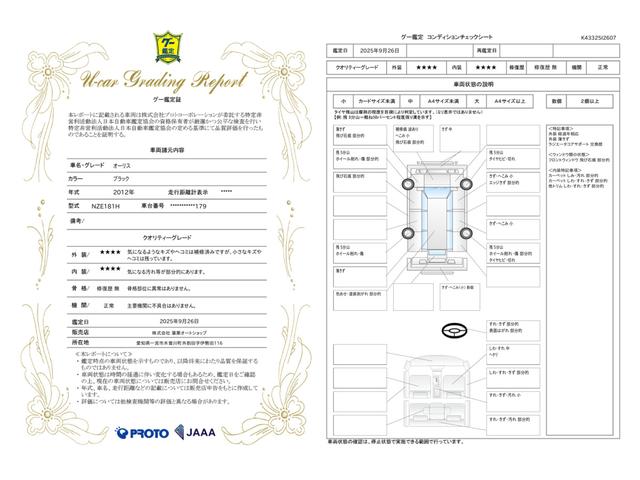 車両状態評価書
