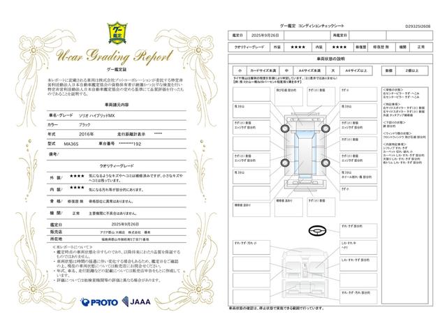 車両状態評価書