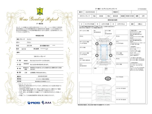 車両状態評価書
