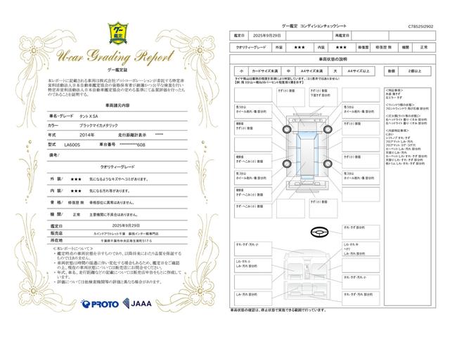 車両状態評価書