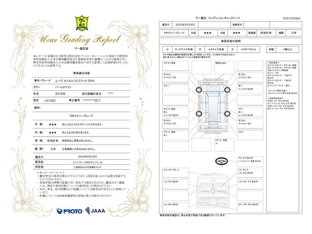 車両状態評価書